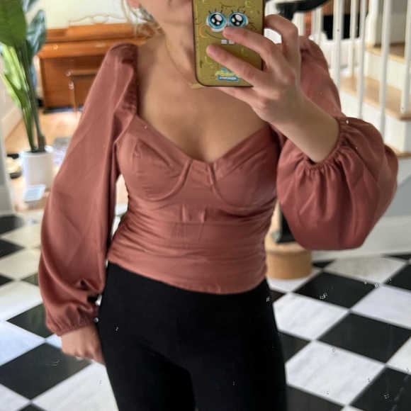 ASTR the Label Long Sleeve Milkmaid Top - Size Small - Picture 8 of 9